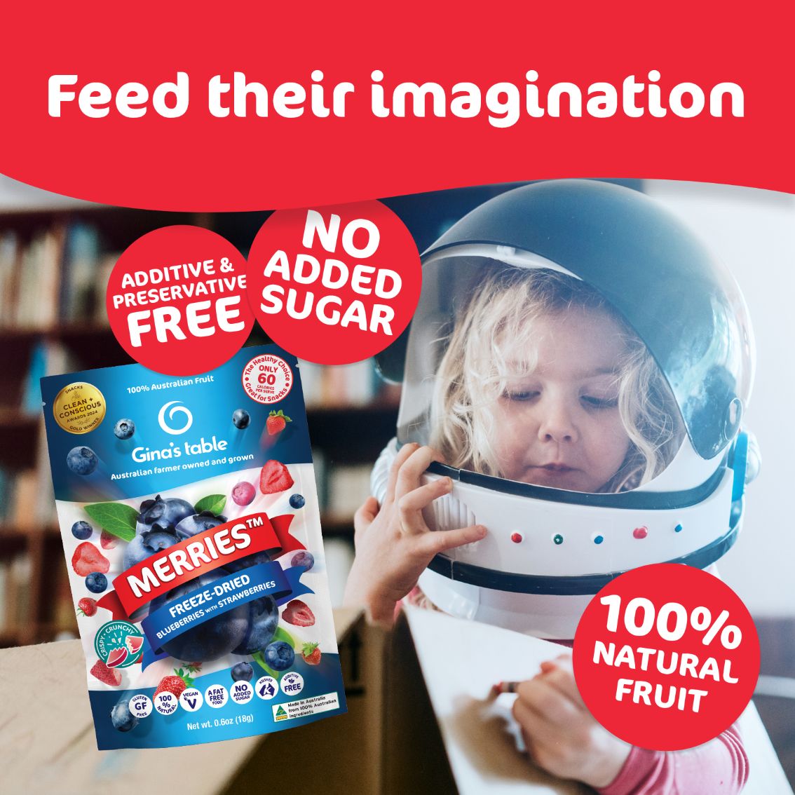 Freeze Dried Blueberries with Strawberries - 10 pack