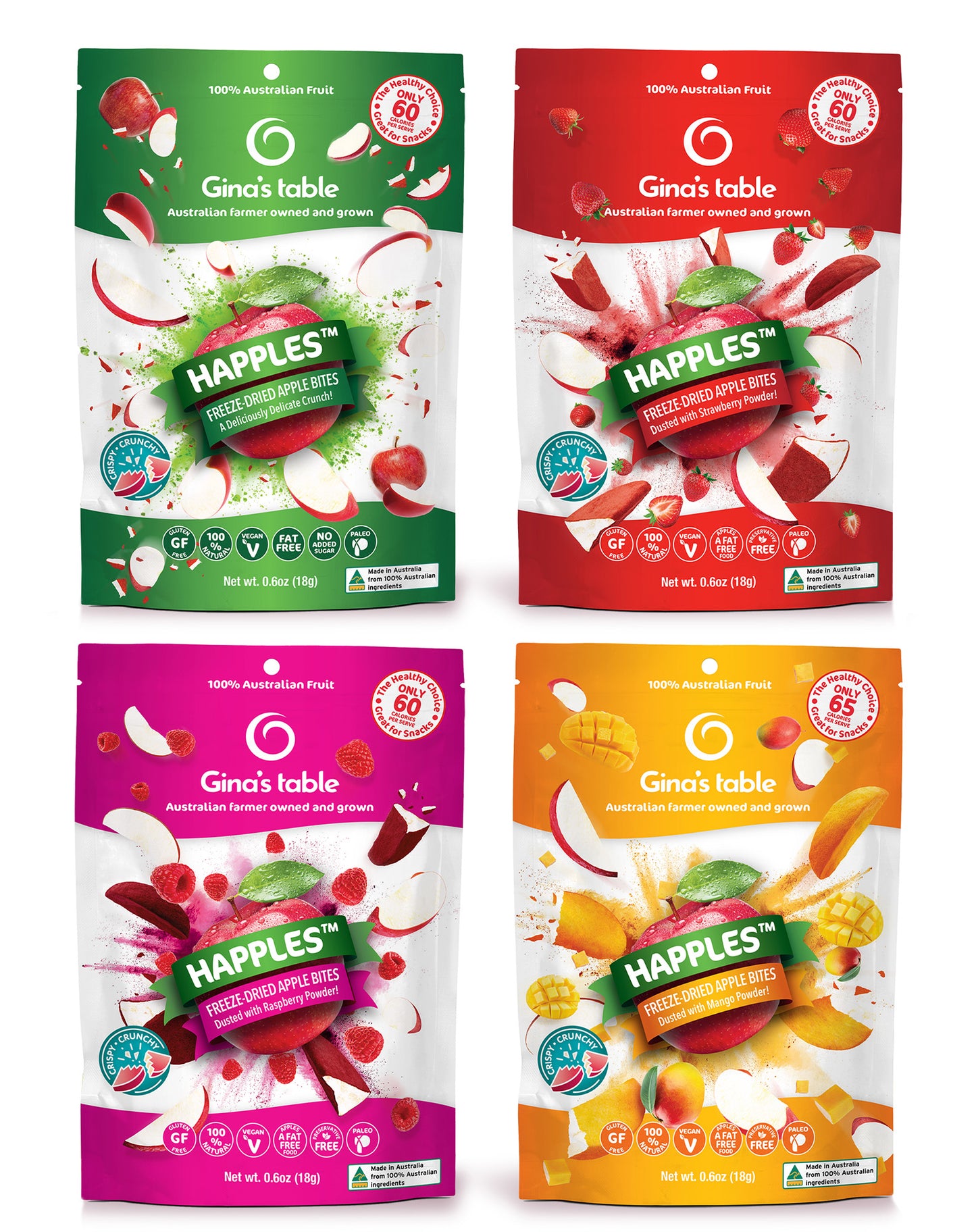 Happles - Freeze Dried Apples Variety Pack