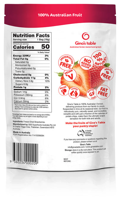 Freeze Dried Strawberries - 10 pack